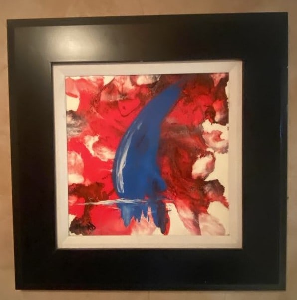 Ashton Howard Passage-Sailboats (Red/Blue) Unique: Ashton Howard "Passage-Sailboats (Red/Blue)" 2018 12" X 12" Image size Acrylic painting on canvas. Signed in pigment by the artist. Titles and signed on the verso. Gallery framed, COA, Appraisal.