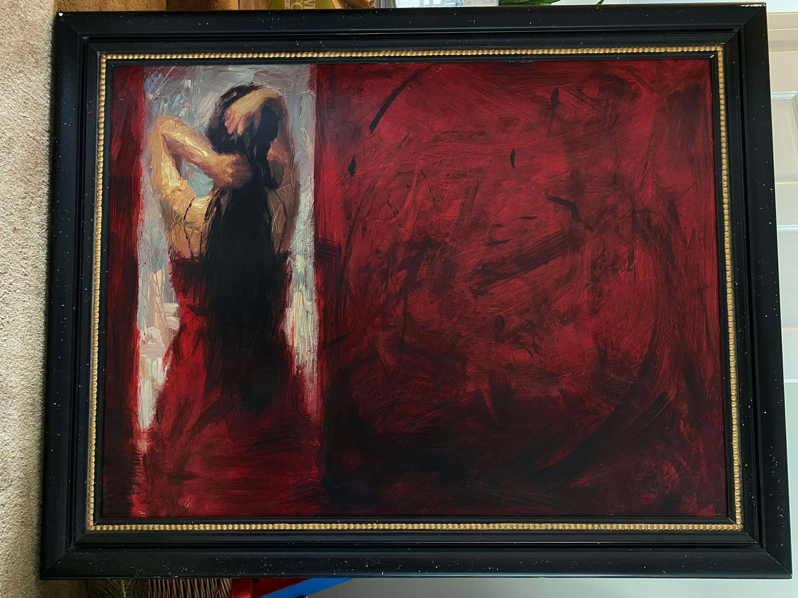 Henry Asencio Red Door: Henry Asencio "Red Door" 2003 45" x 57" image size LE giclee on canvas, custom framed, sold out, COA