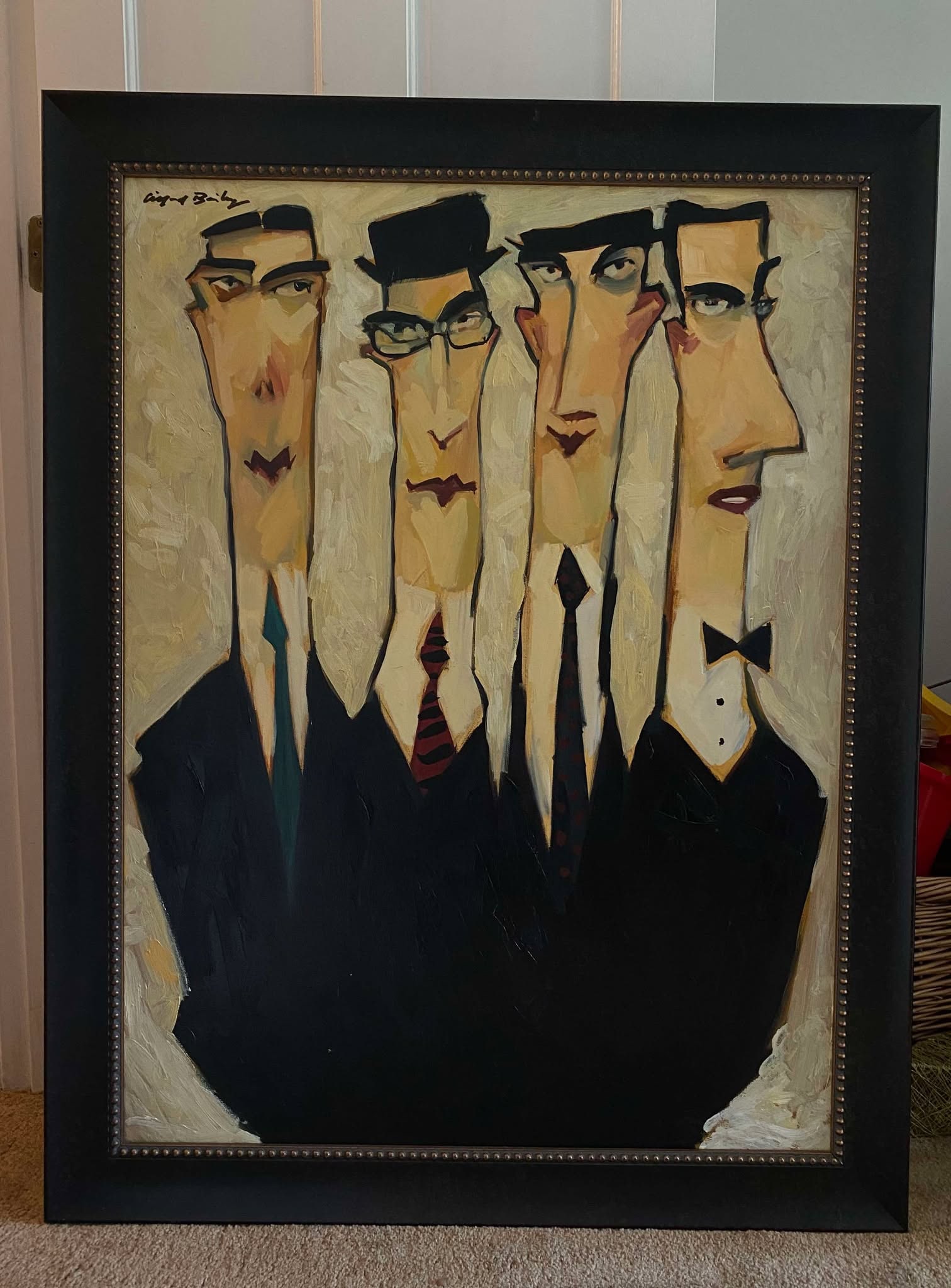 Clifford Bailey The Supervisors Original: Clifford Bailey "The Supervisors" Original 46" x 36" framed