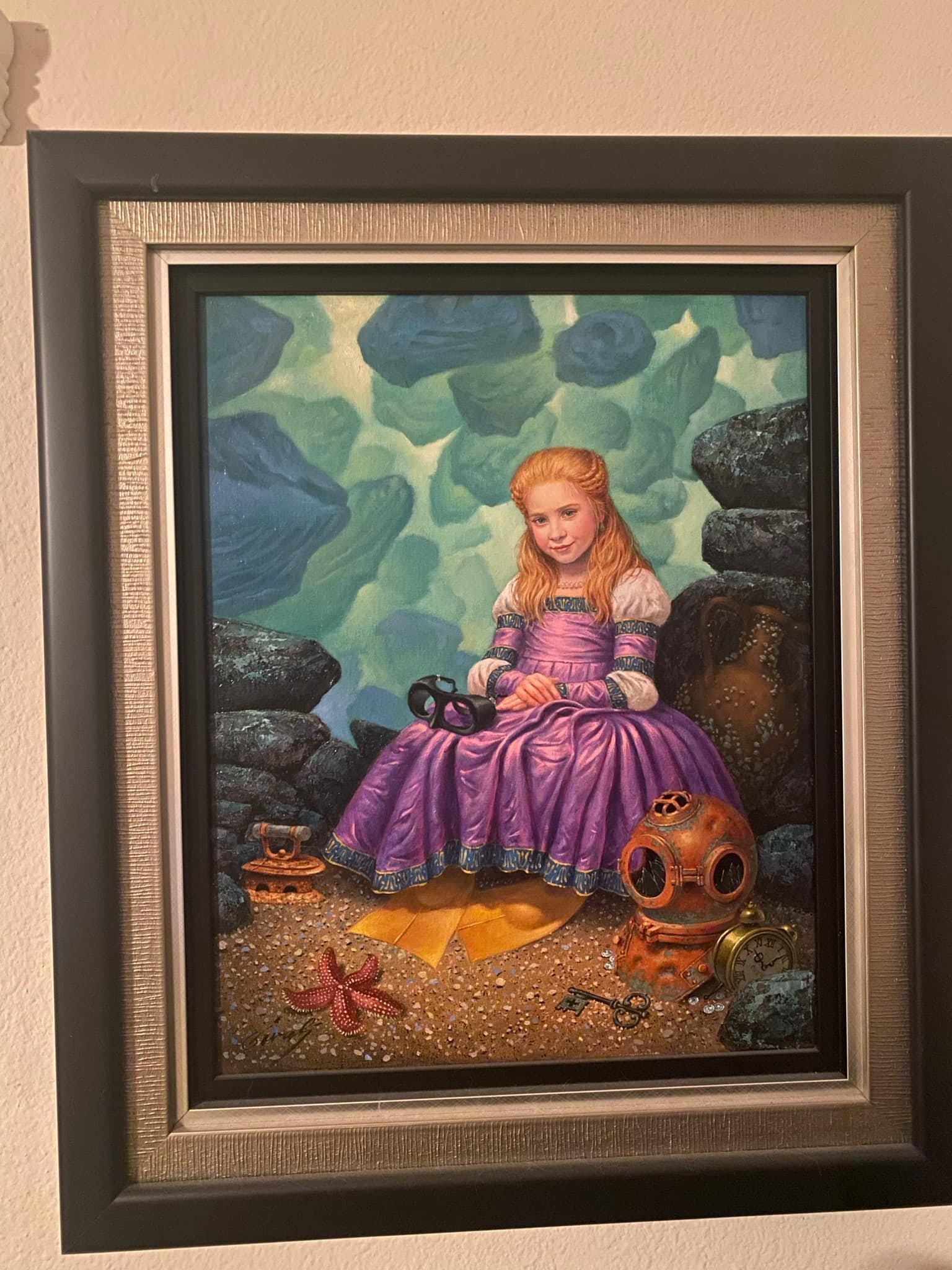Michael Cheval Mermaid's Vogue Dream Commission: Michael Cheval "Mermaid's Vogue Dream Commission" 2021 20" x 16" image size Oil painting on canvas. Hand-signed in pigment lower left by the artist. Signed, titled and dated on the verso. A unique