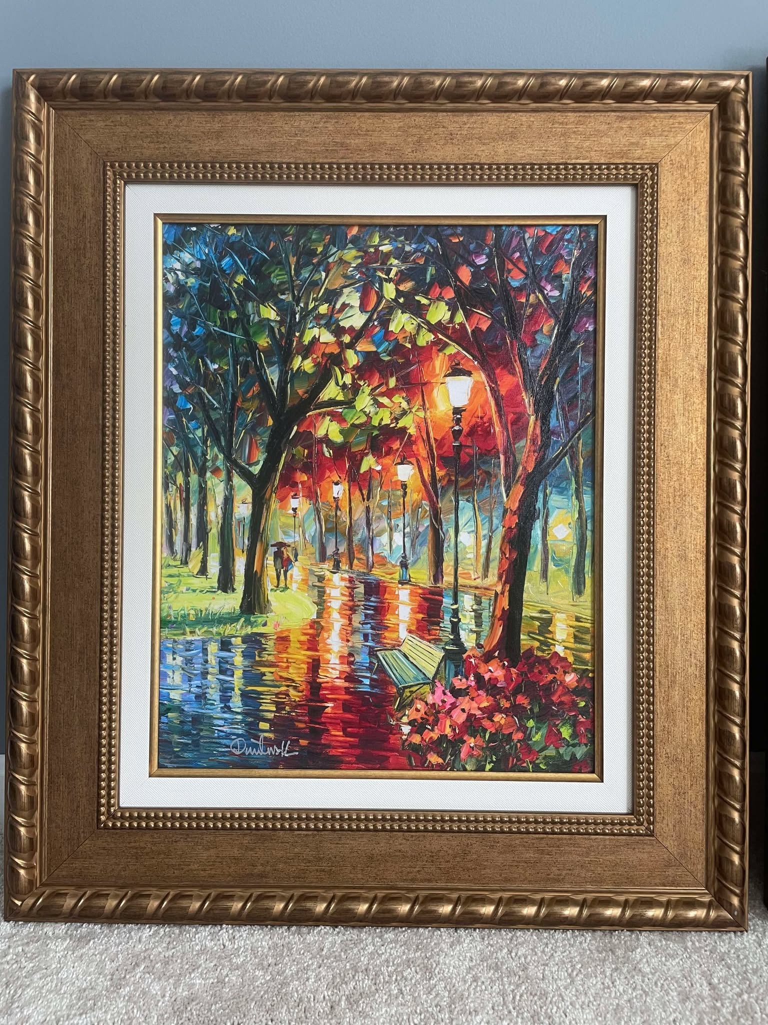 Daniel Wall As Usual: Daniel Wall "As Usual" 2021 20" x 16" image size Giclee in color with hand-embellishment on canvas. Hand-signed in pigment by the artist. Gallery framed, COA
