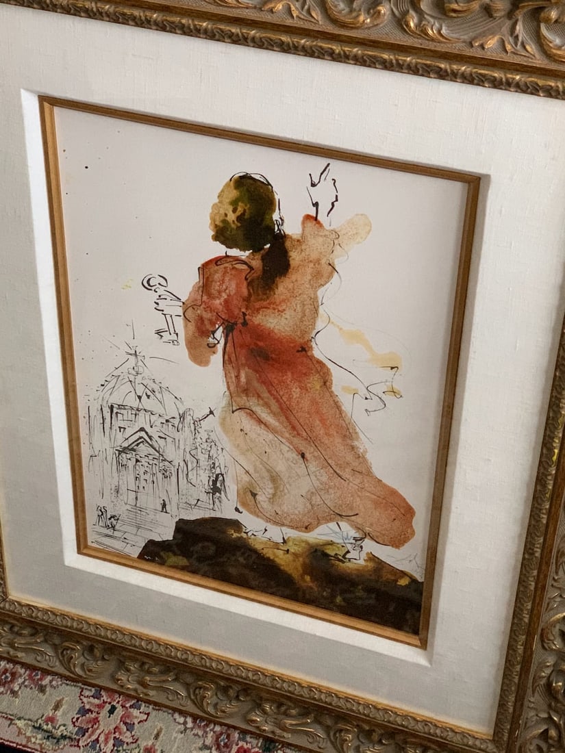 Salvador Dali Tu es Petrus (You are Peter: Salvador Dali "Tu es Petrus" (You are Peter) 1964 19" x 13 3/4" image size Lithograph in color on heavy rag paper. Signed in color pencil and signed in the plate. Gallery framed, COA, appraisal