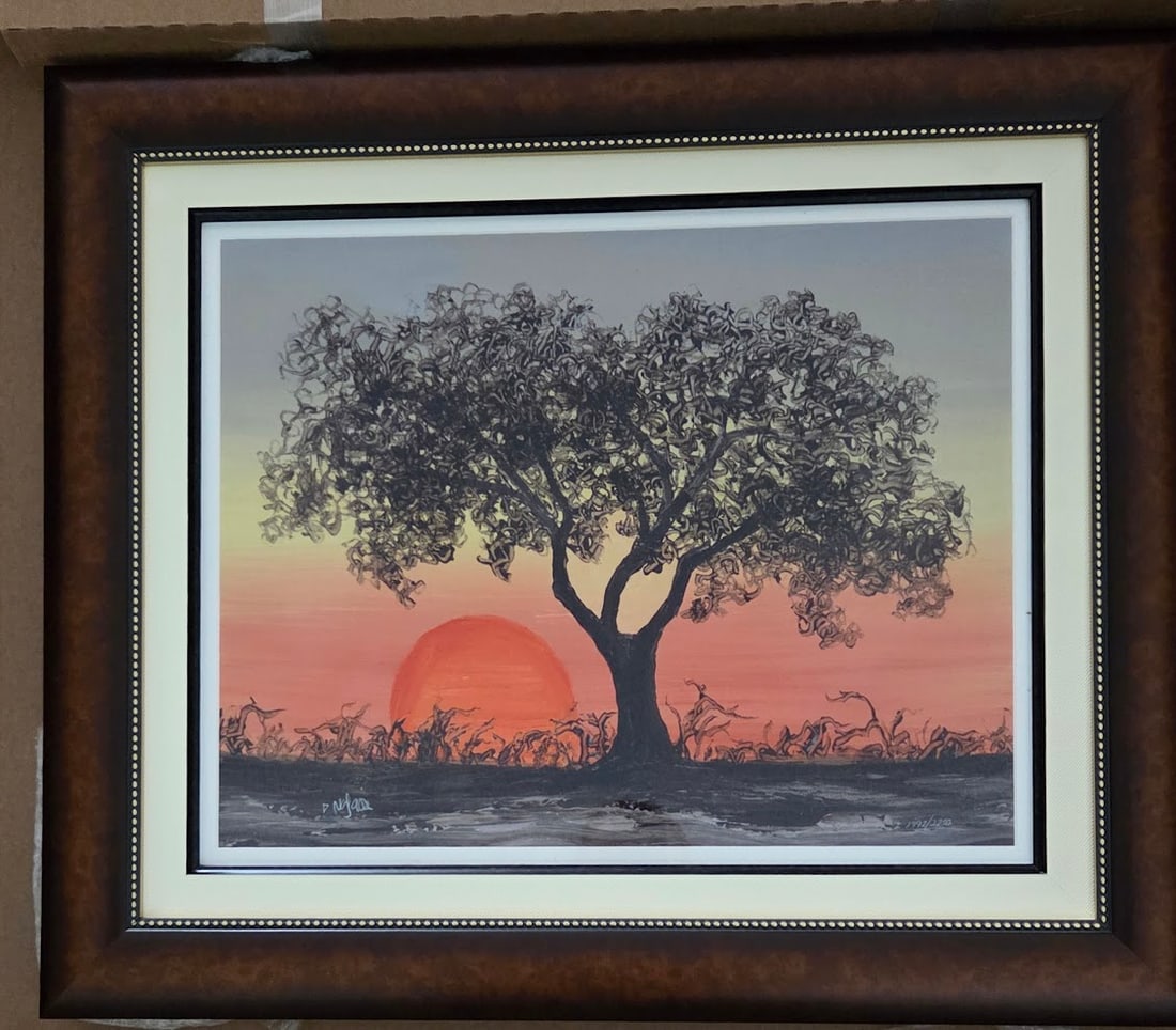 david Najar Muted Glow: David Najar "Muted Glow" 2017 16" x 20" image size Giclee in color on paper. Hand-signed in pencil lower left by the artist. Gallery framed, COA, appraisal
