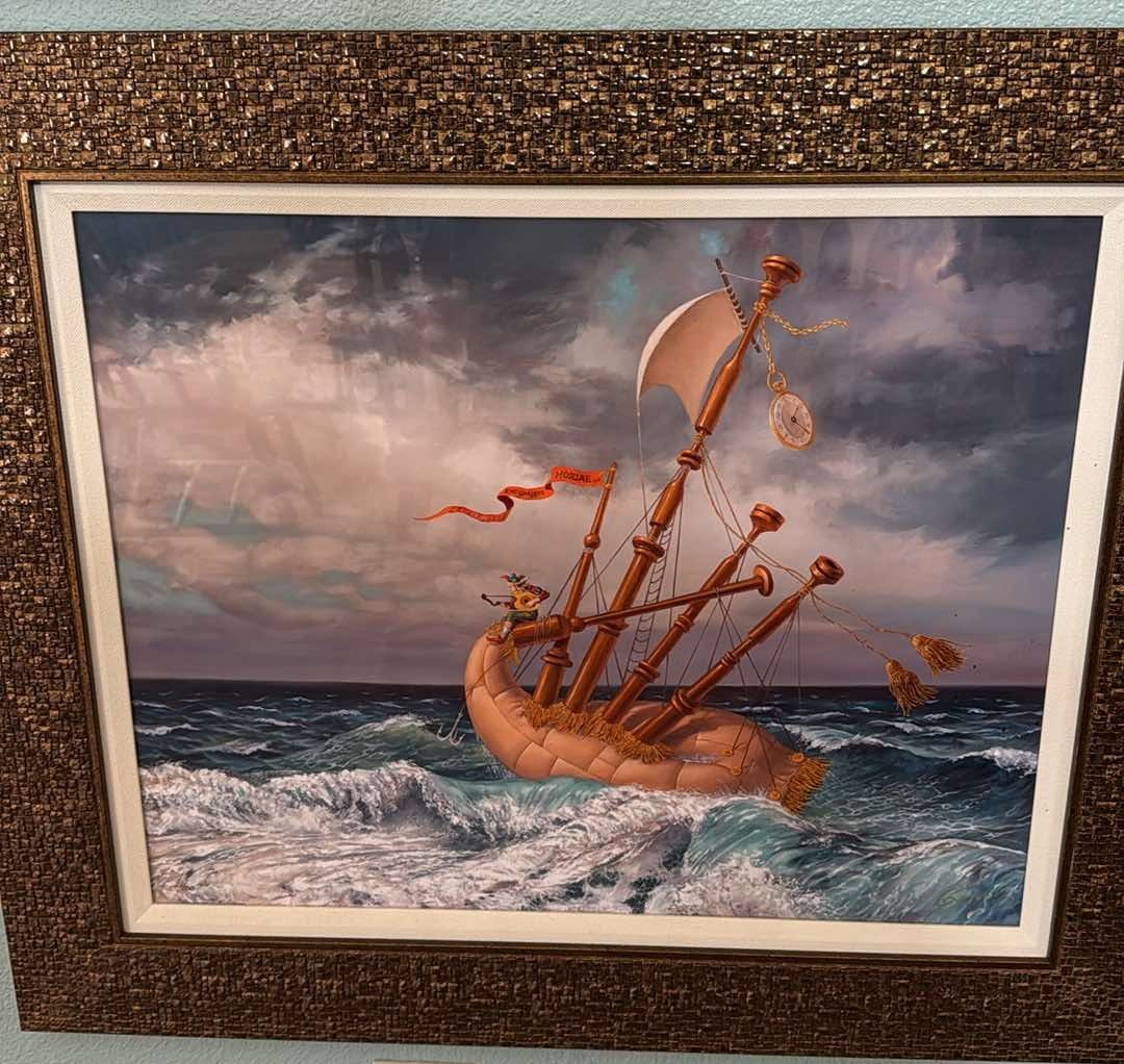 Michael Cheval Ship of Fool: Michael Cheval "Ship of Fool" 2021 20" x 25" image size Digital multiple on aluminum through dye sublimation. Hand-signed by the artist. LE COA