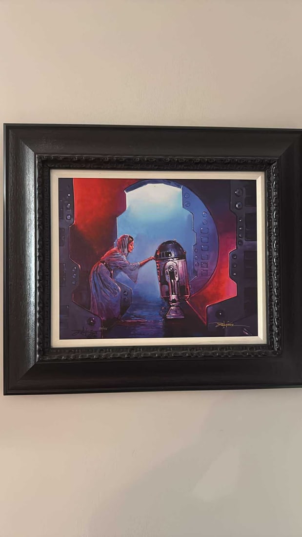 Rodel Gonzalez You are Our Only Hope: Rodel Gonzalez "You are Out Only Hope" 2022 16" x 20" image size. Giclee in color on canvas. Hand-signed in pigment lower right by the artist. Gallery framed, COA, appraisal. JR