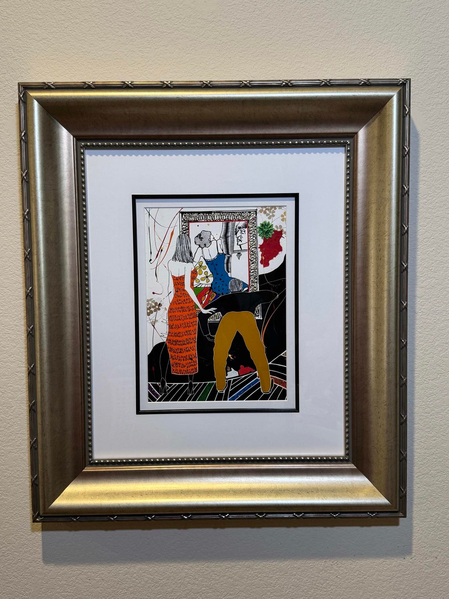Marcus Glenn The Serious Art Collector Dimensios of Art Series Unique: Marcus Glenn "The Serious Art Collector Dimensions of Art Series" 2013 13" x 9 1/2" image size Mixed media with giclee, collage and acrylic paint on paper. Hand-signed in pigment middle left by the