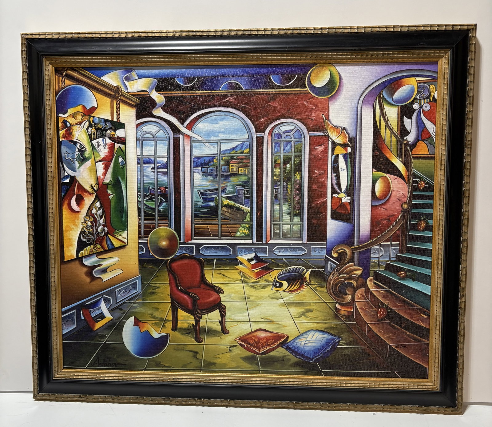 Alexander Astahov Master in Time: Alexander Astahov "Master in Time" 20" x 24" image size Giclee on canvas hand signed by the artist. Gallery framed, COA, SEK