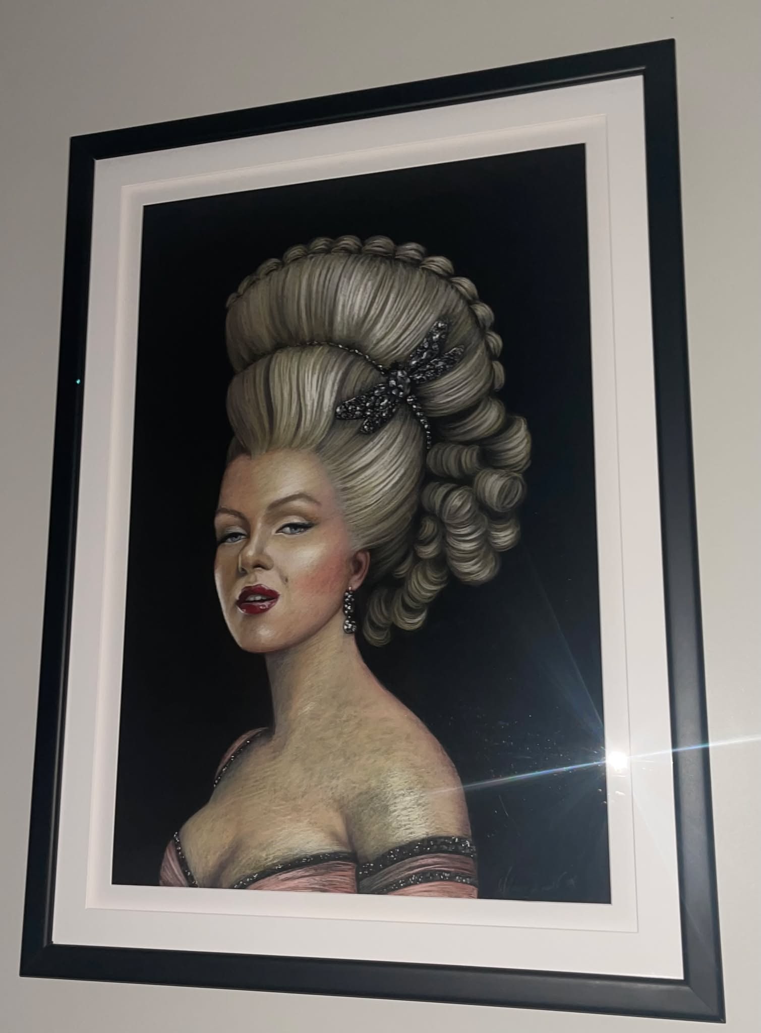 Melanie Stimmell Marilyn in Diamonds Unique: Melanie Stimmell "Marilyn in Diamonds" 2023 36" x 24" image size Soft pastel painting on cenneiler a la carte paper. Hand signed in pigment lower right by the artist. Titled and signed on the verso. A