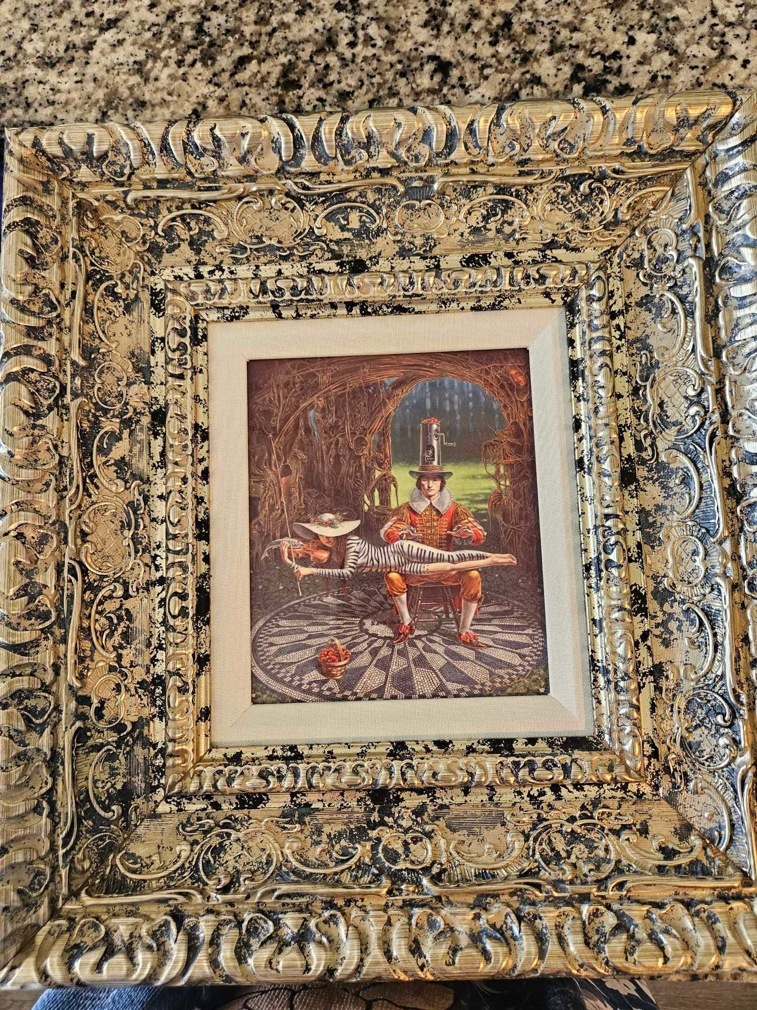 Michael Cheval Imagine II: Michael Cheval "Imagine II" 2016 8" x 6 3/4" image size Digital multiple on aluminum through dye sublimation. Hand-signed by the artist. Gallery framed, COA, Appraisal TT