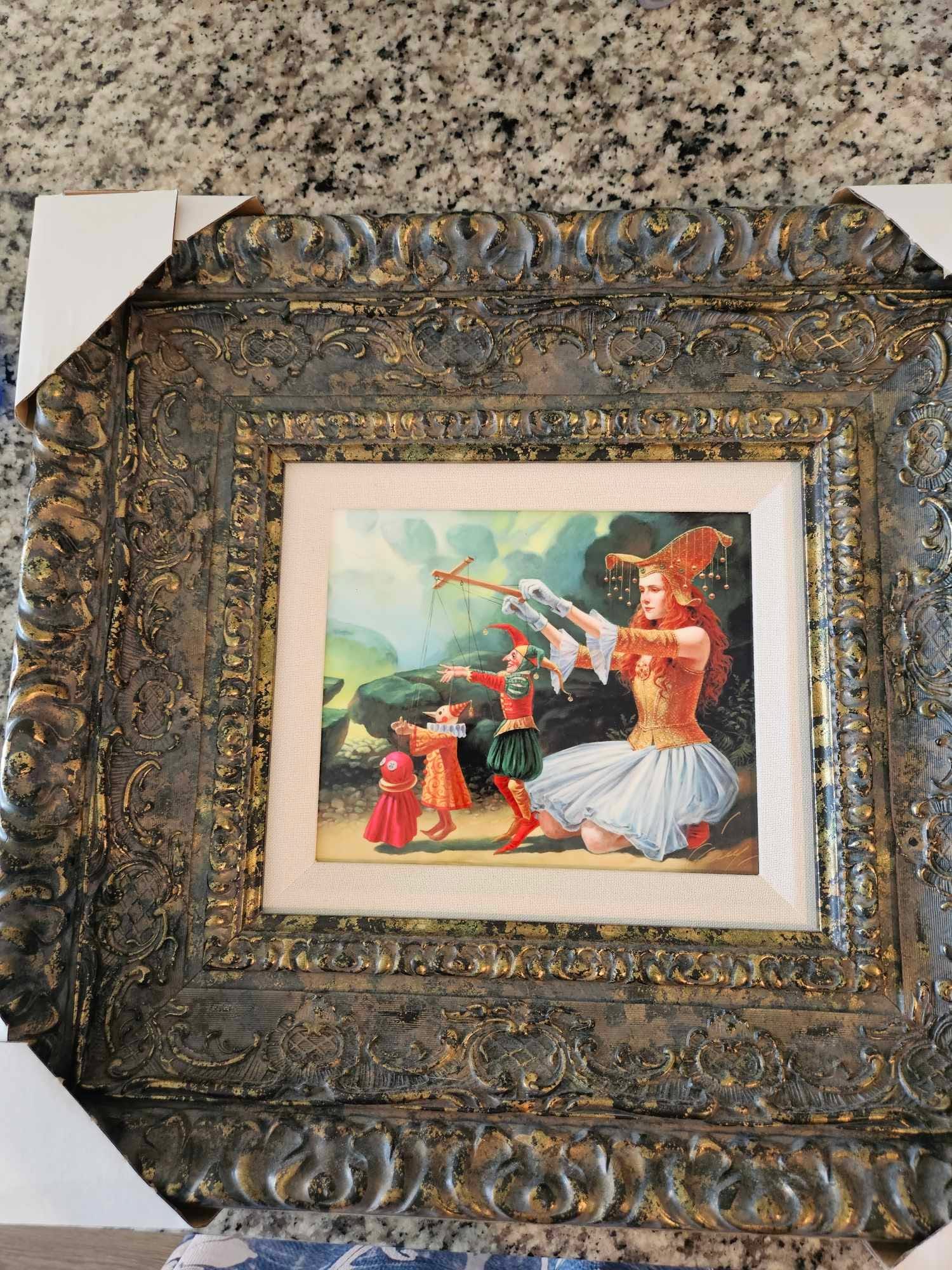 Michael Cheval Evolution: Michael Cheval "Evolution" 2016 6 3/4" x 8" image size digital multiple on aluminum through dye sublimation hand-signed by the artist. Gallery framed, COA. TT