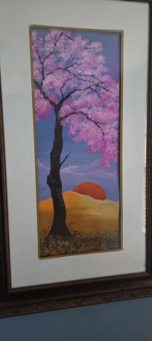 David Najar "Springtime Splendor": David Najar "Springtime Splendor" 2017 28 1/4" x 11" image size Giclee in color on paper. Hand-signed in pencil lower left by the artist. Gallery framed, COA, Appraisal