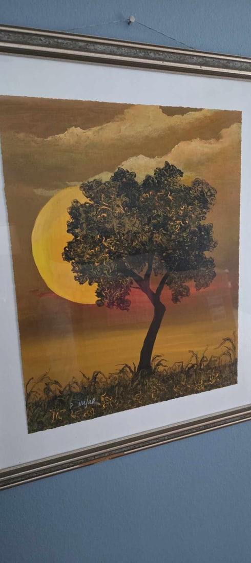 David Najar "At the End of the Day": David Najar "At the End of the Day" 2017 20" x 16" Image Size Giclee in color on paper. Hand-signed in pencil lower left by the artist. Gallery Framed, COA, Appraisal.