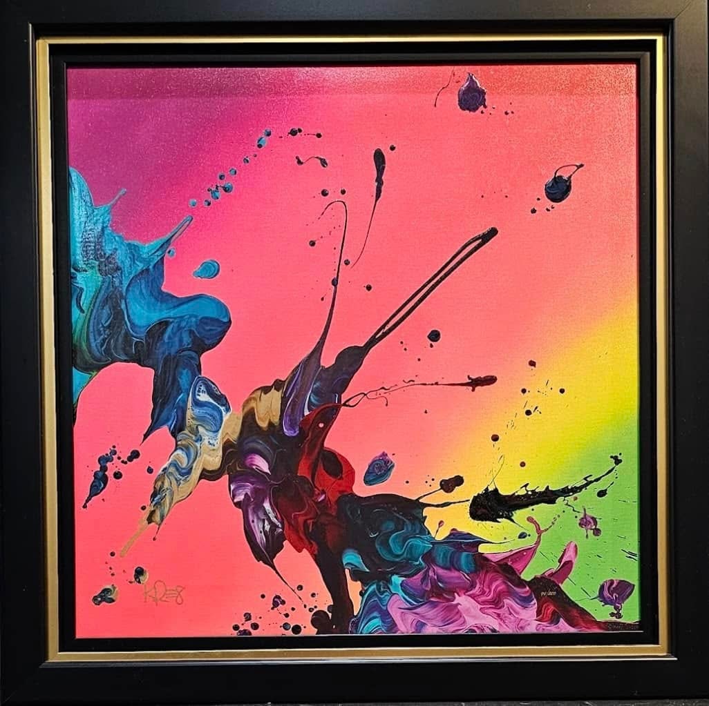 Kre8 "Dark Bright": Kre8 " Dark Bright 2021 embellished giclee LE $800.00