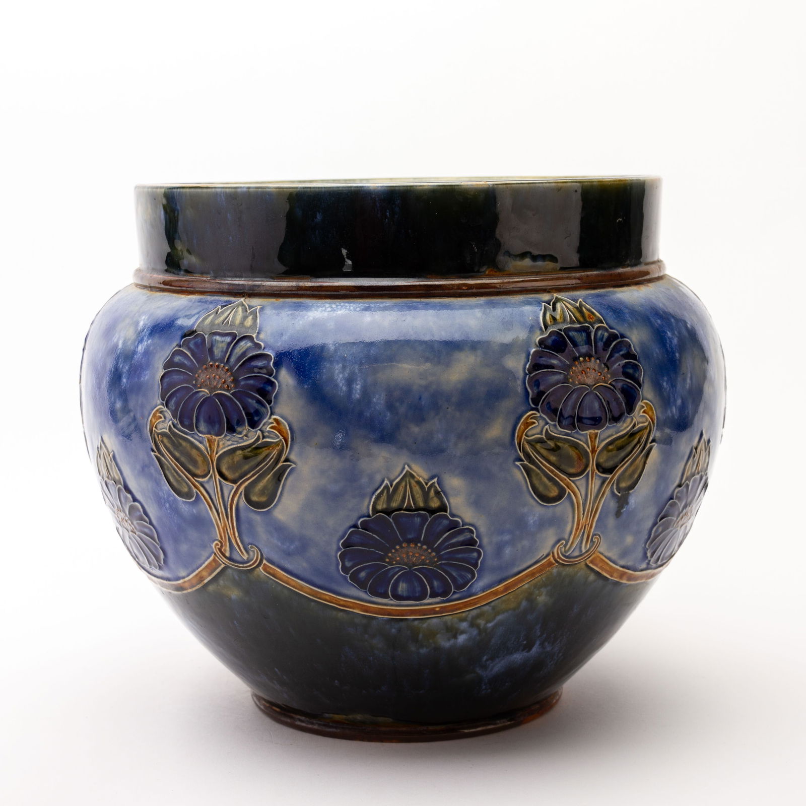 Royal Doulton Stoneware Art Nouveau Planter Jardiniere (1 of 5)