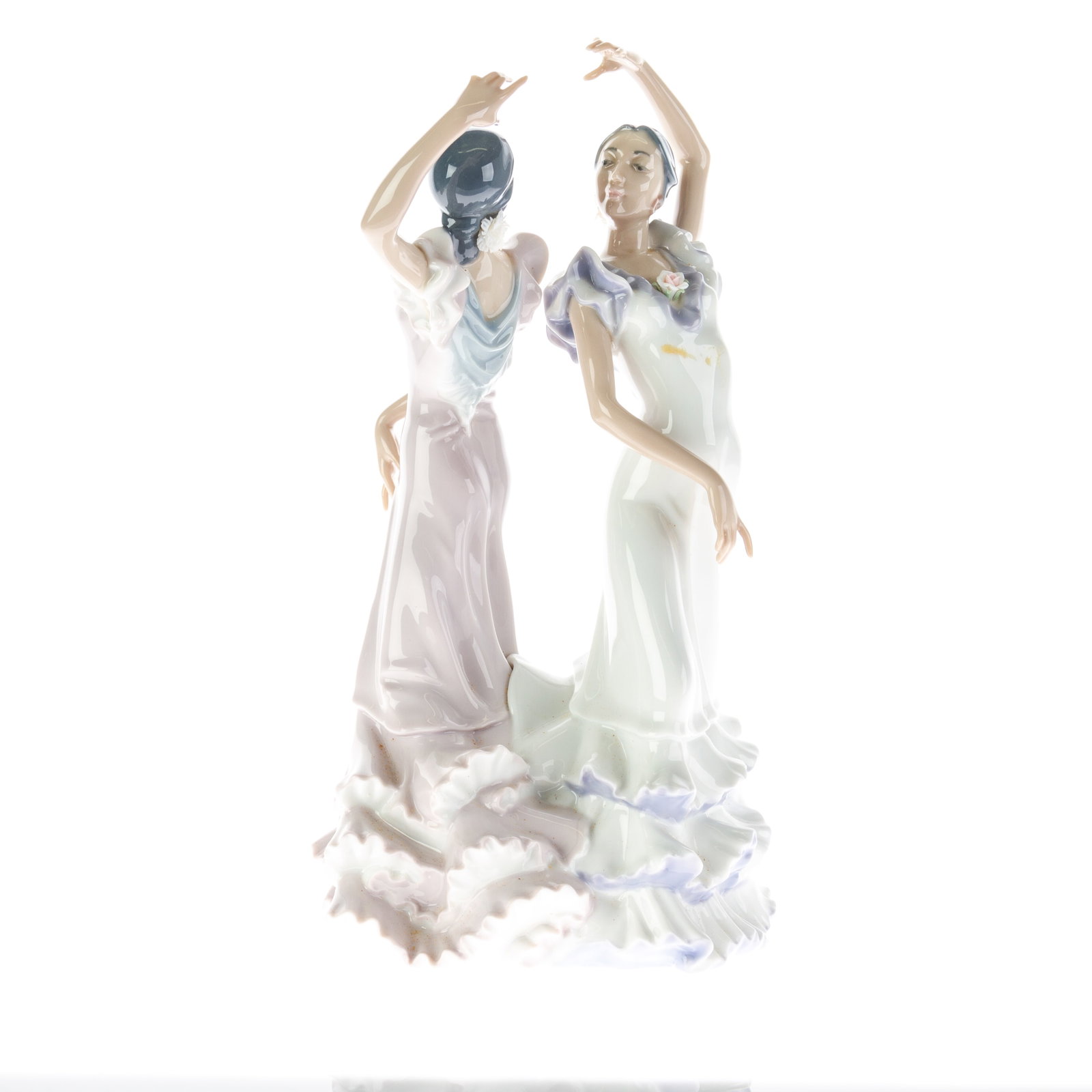 Lladro Fine Spanish Porcelain Figure "Ole Spanish Flamenco Dancers" #5601: DIMENSIONS APPROX 17x16x29CM. Potential buyers should note that condition reports are matters of opinion only, they are non-exhaustive and based solely on what can be seen to the naked eye unless othe