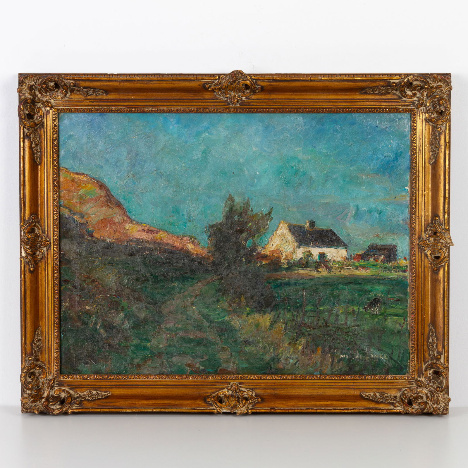 Marcel de Lince (1886-1958) Belgian Farmhouse Landscape Oil Painting (1 of 6)