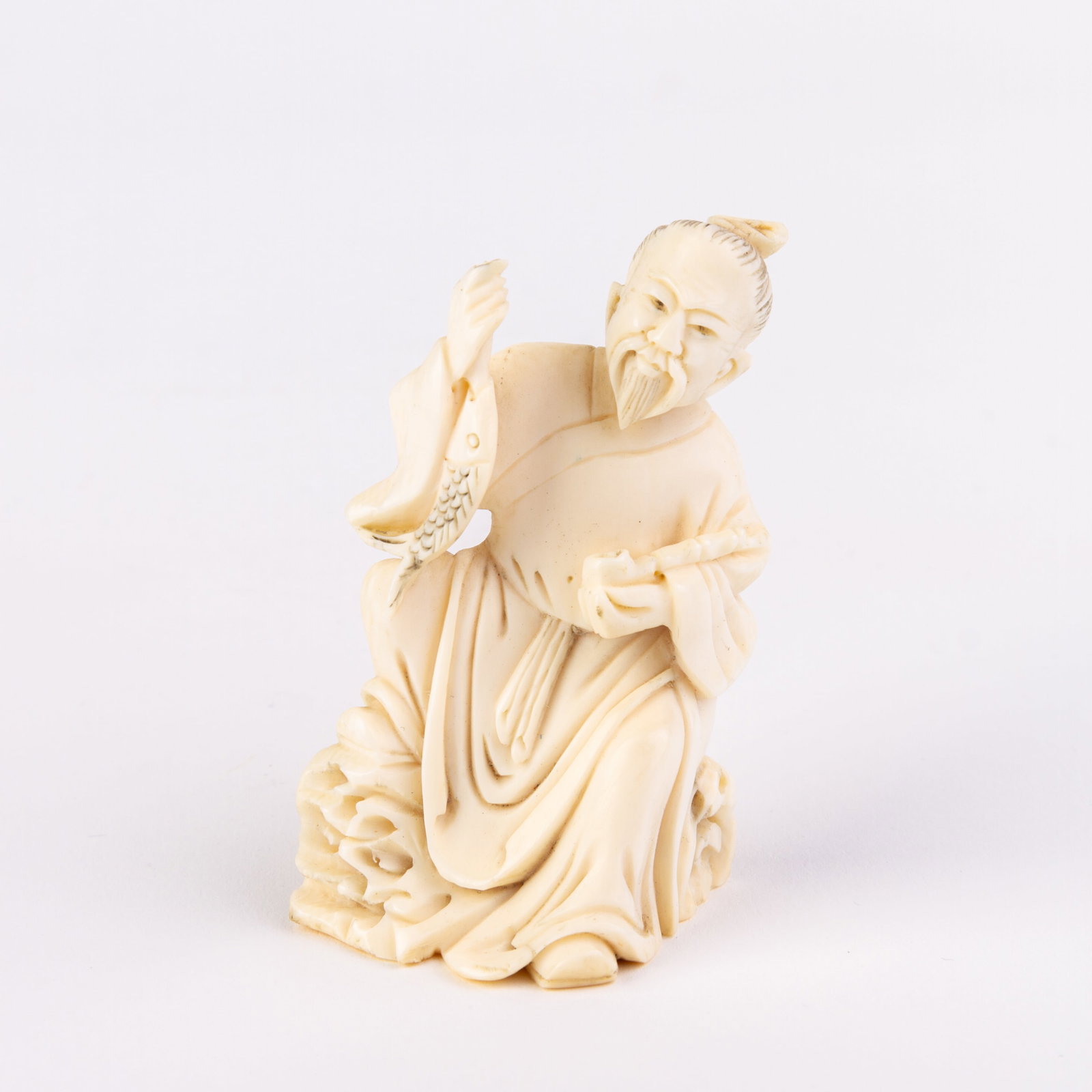 Signed Japanese Carved Netsuke Inro Meiji (1 of 5)