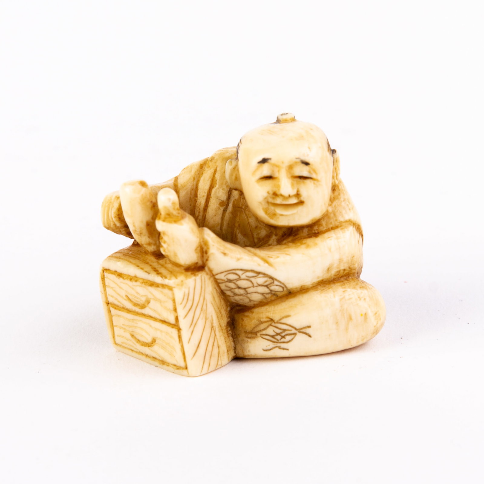 Signed Japanese Carved Edo Netsuke Inro (1 of 5)