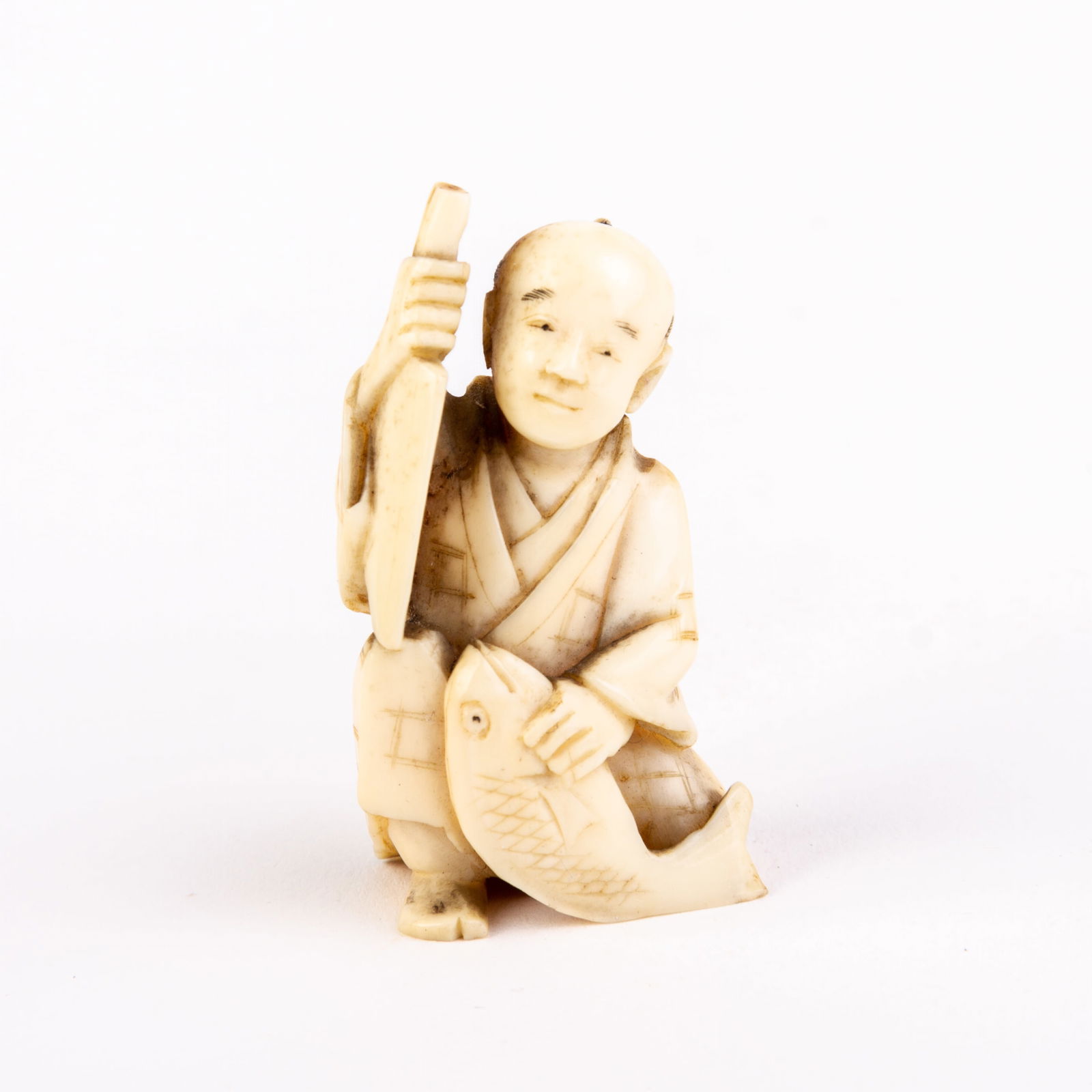 Japanese Meiji Netsuke Inro Fisherman (1 of 5)