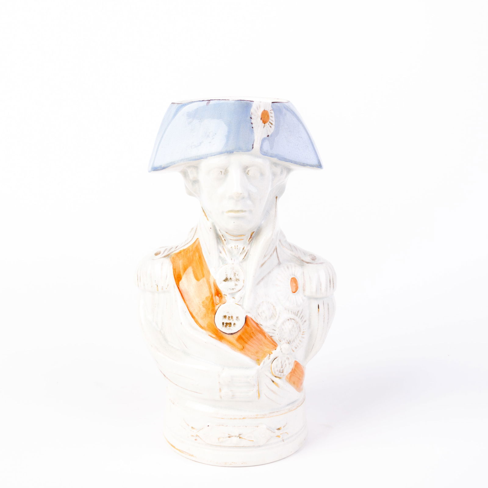 Lord Nelson Toby Staffordshire Polychrome Ceramic Jug 19th C (1 of 5)