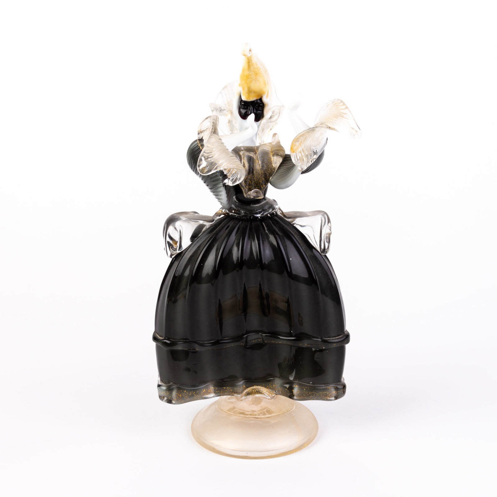 Murano Venetian Glass Sculpture Dancer: DIMENSIONS APPROX 26x13x8.5CM.