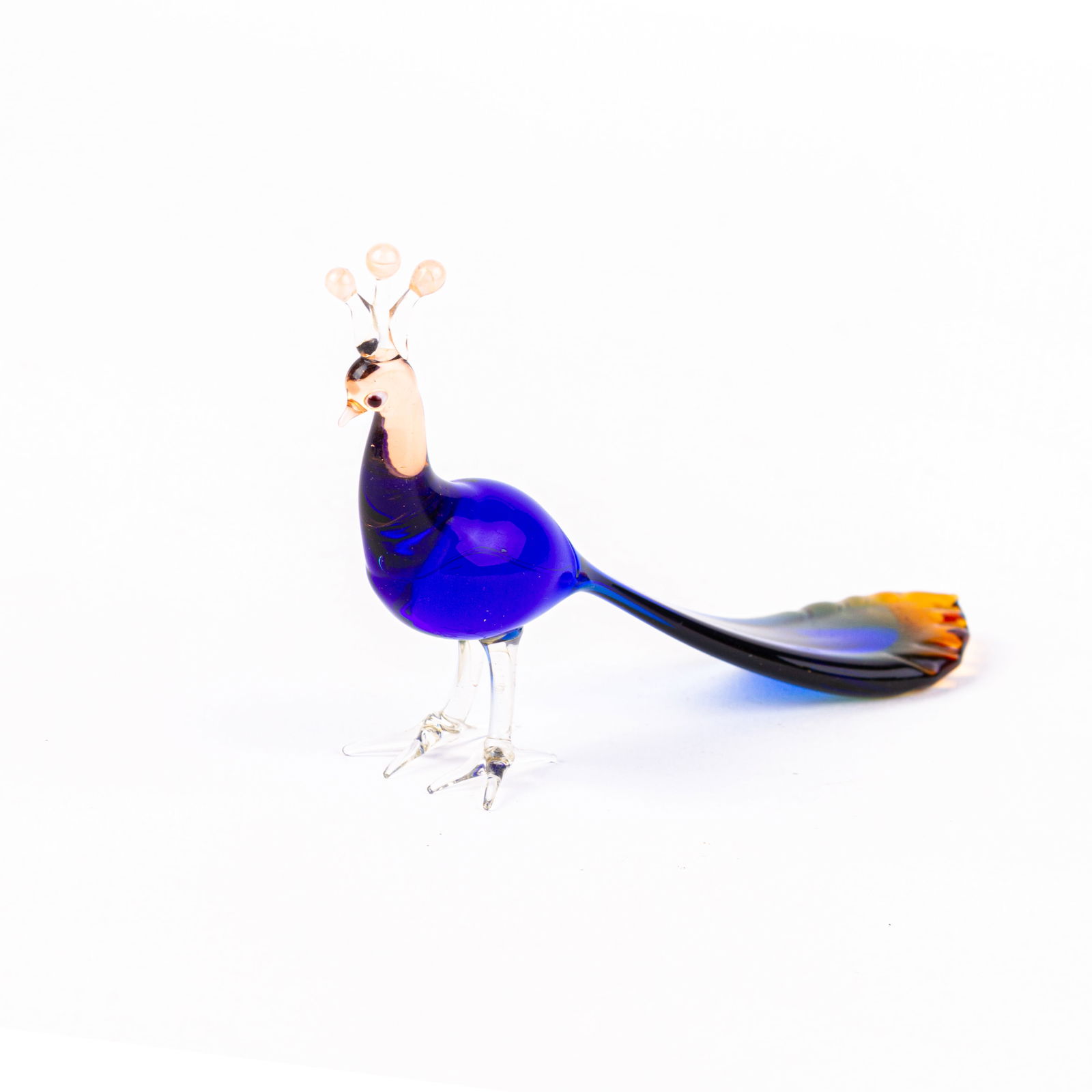 Murano Venetian Glass Designer Sculpture Peacock (1 of 5)