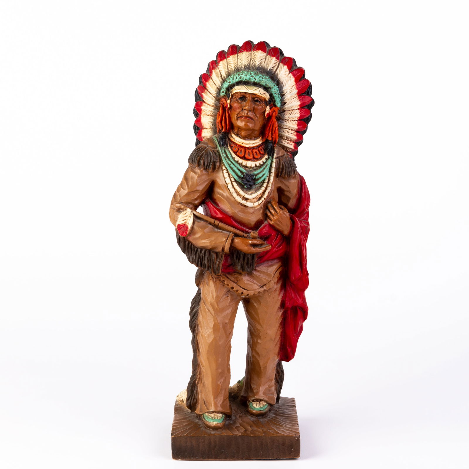 Carved Wood Native Indian Chief Cigar Store Figure (1 of 5)