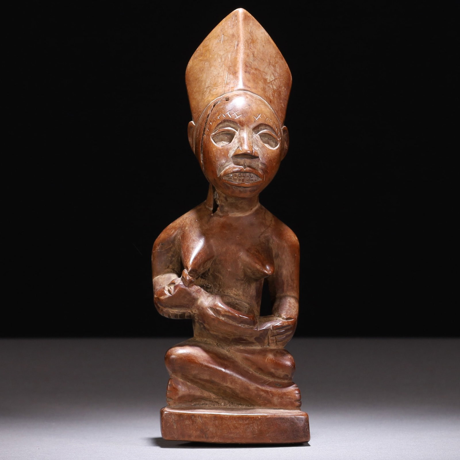 Antique African 19th Century Tribal Wood Statue (1 of 2)