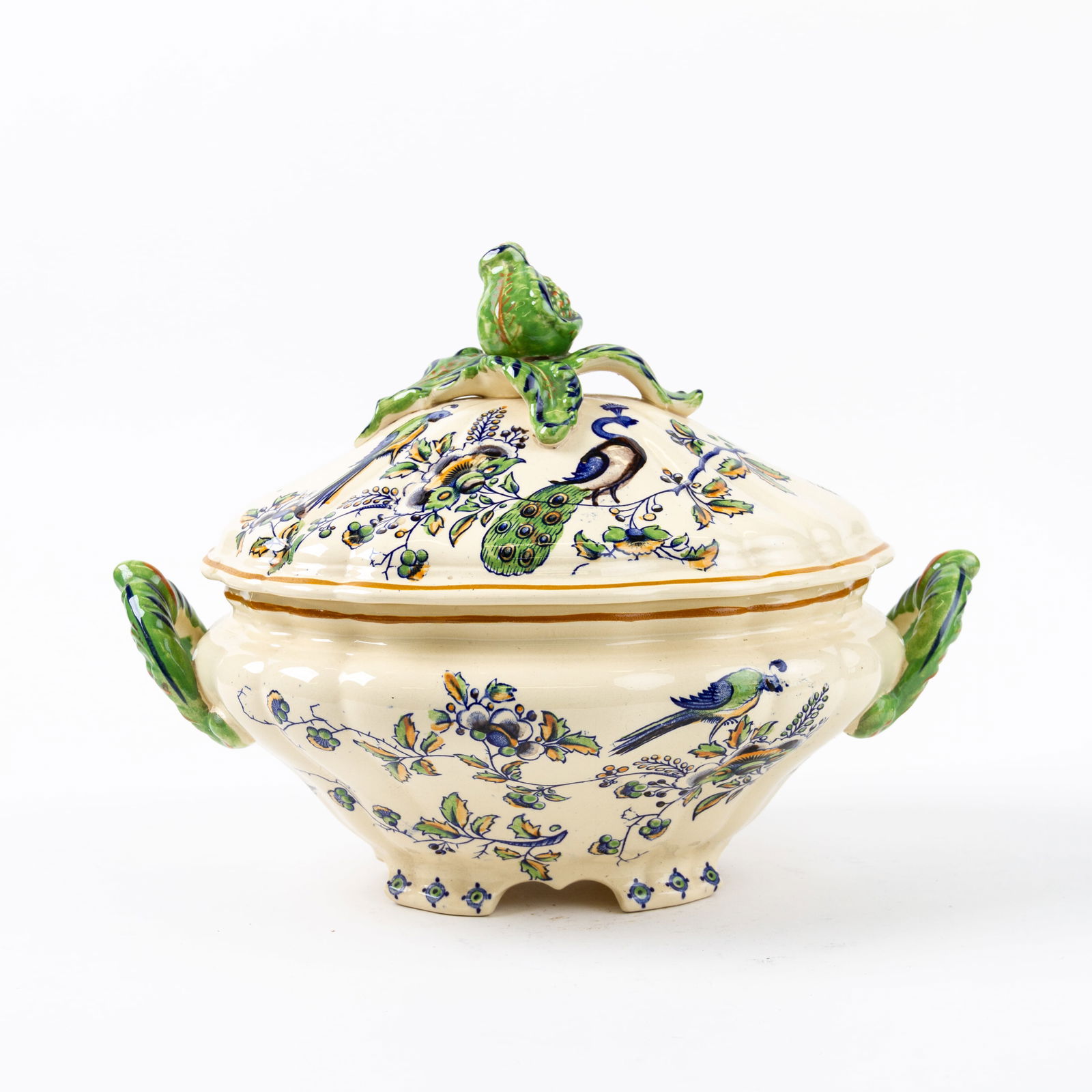Delft Faience Boch Freres Belgian Tureen Early 20thC: DIMENSIONS APPROX 38x25x30CM.
