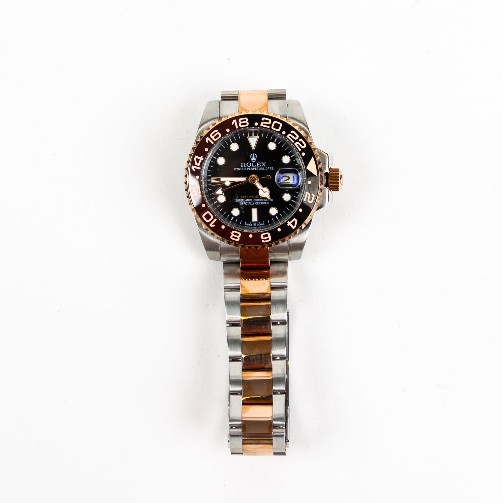 Rolex Oyster Perpetual GMT-Master II Men's Repro Watch: DIMENSIONS APPROX 4x10x1CM.