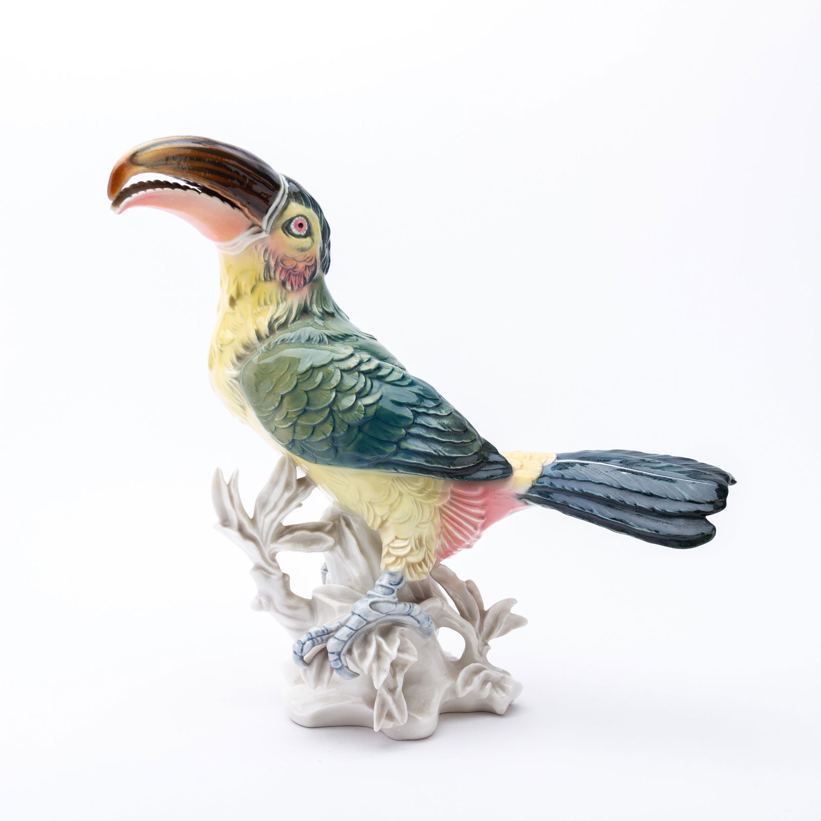 Karl Ens Fine Porcelain Polychrome Toucan Exotic Bird Sculpture (1 of 5)