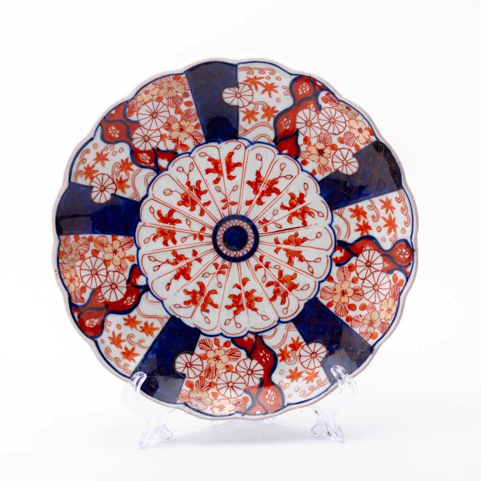 Japanese Imari Lobed Porcelain Plate Meiji 19th Century (1 of 6)