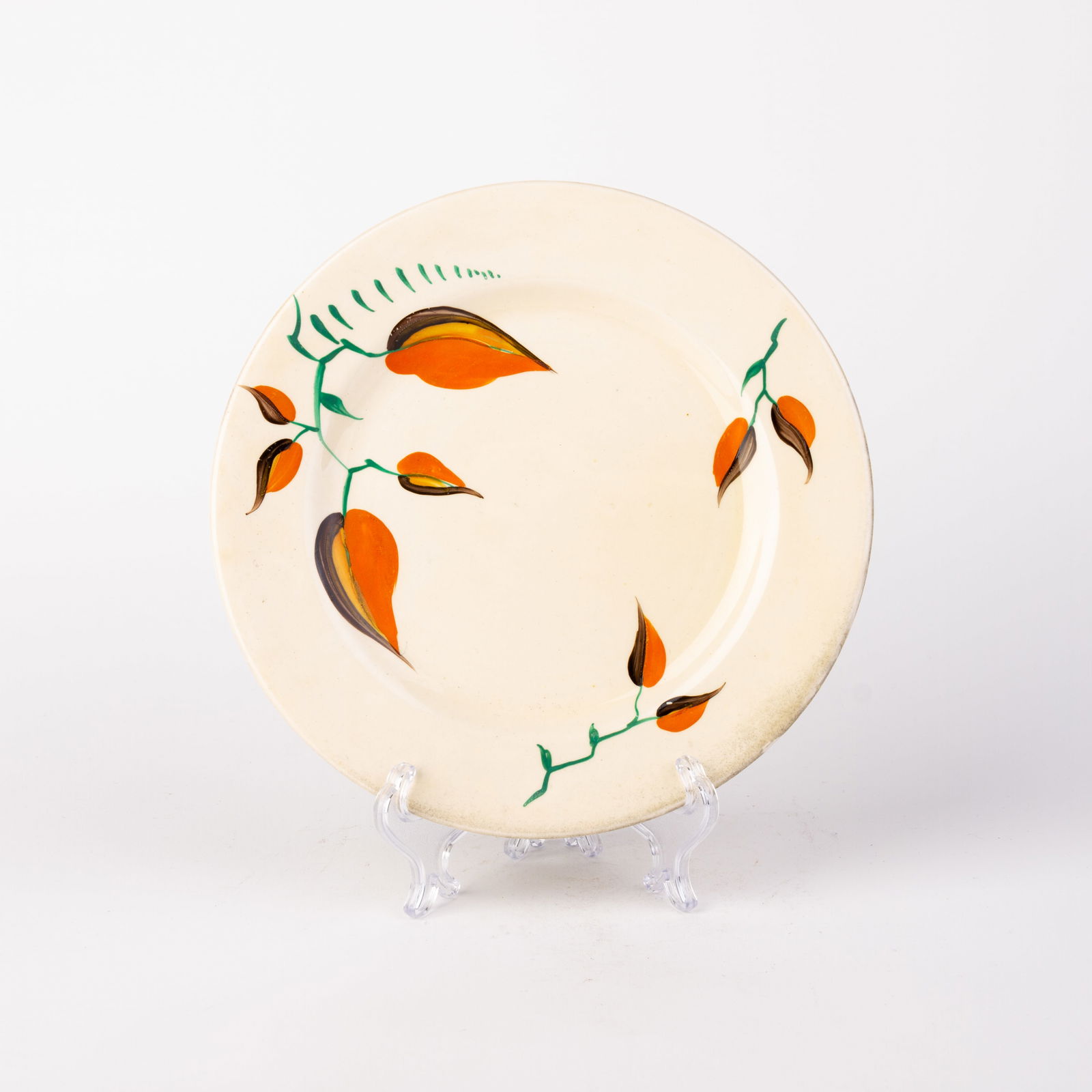 English Art Deco Clarice Cliff Pottery Honey Glaze Plate (1 of 6)