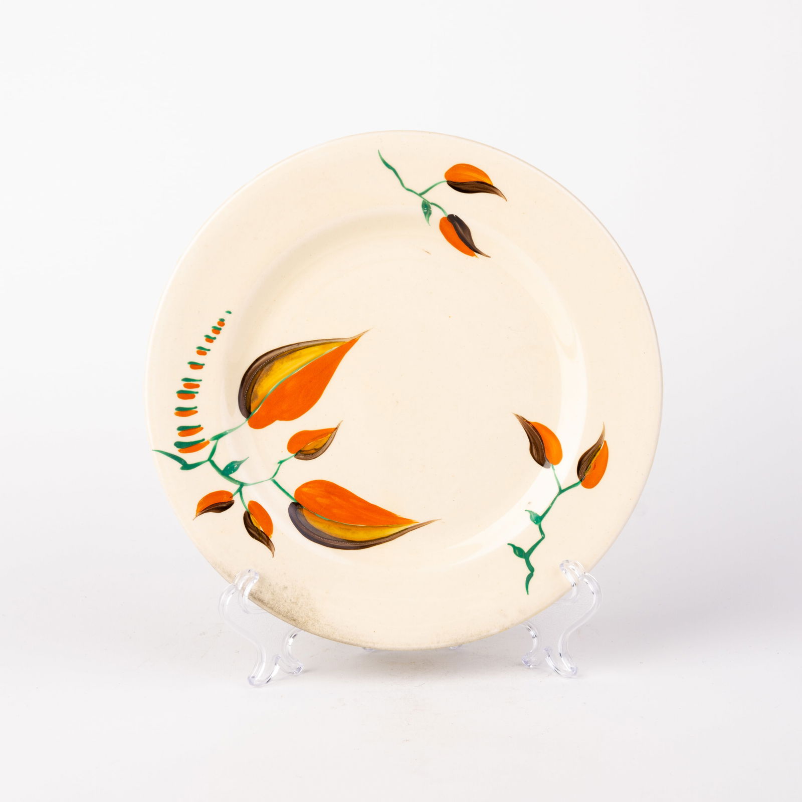 English Art Deco Clarice Cliff Pottery Honey Glaze Plate (1 of 6)