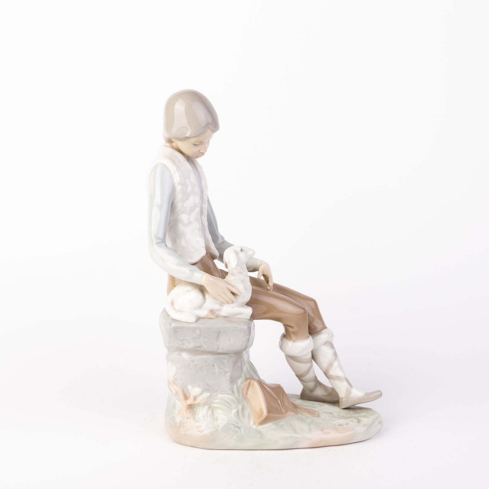 Nao Lladro Fine Porcelain Boy with Lamb Figure (1 of 5)