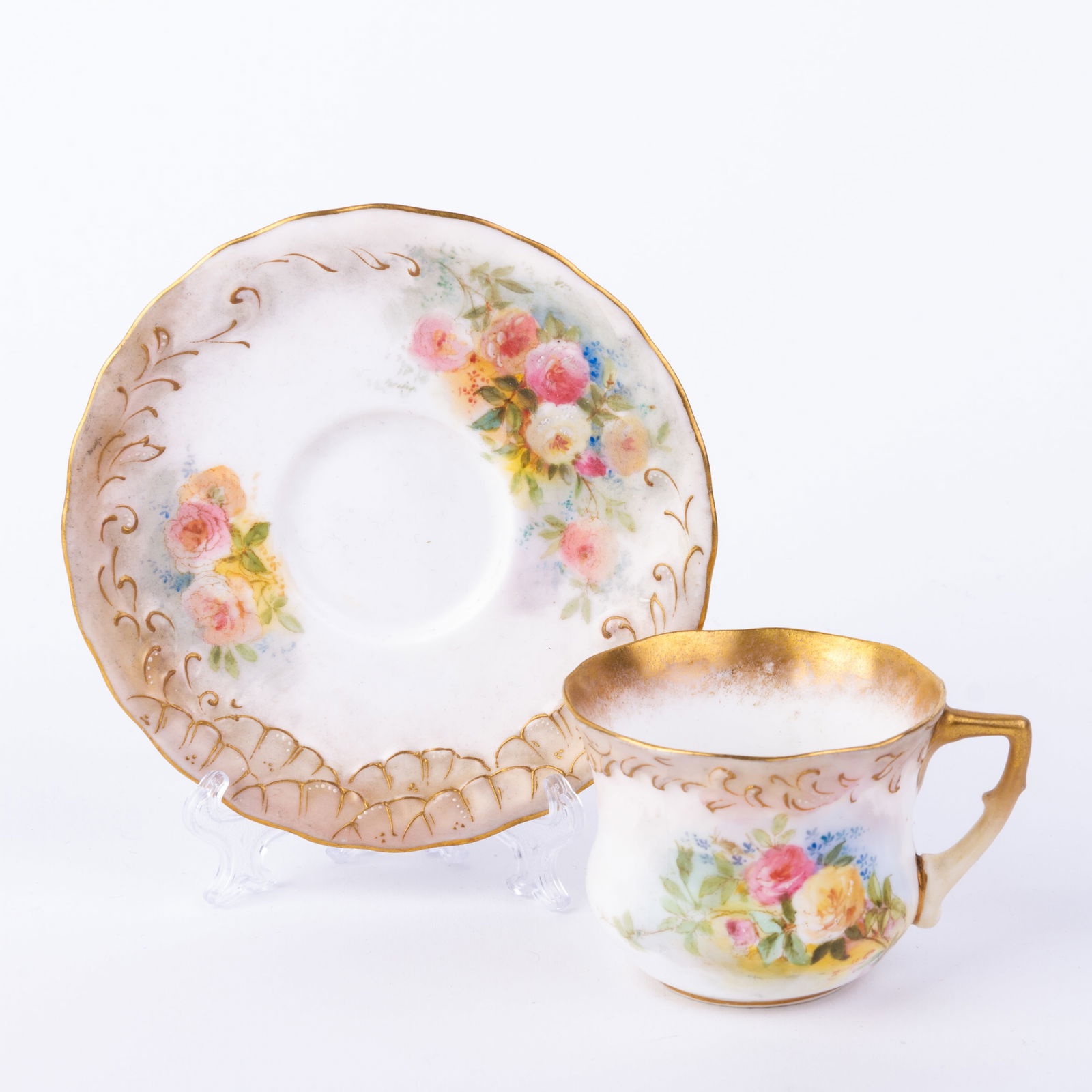 Doulton Burslem Fine Porcelain Cabinet Teacup & Saucer (1 of 9)