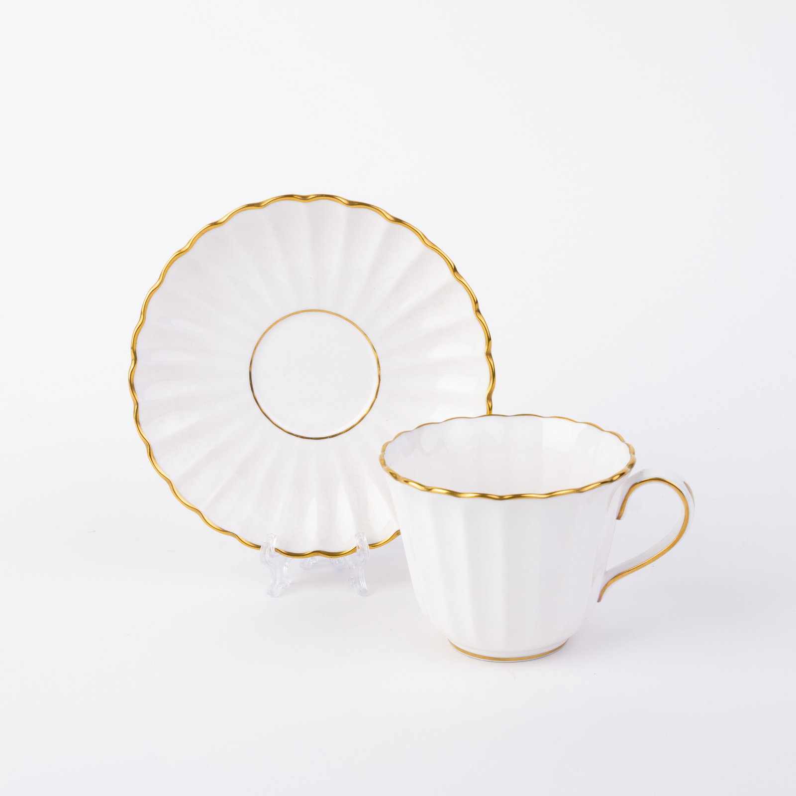 Fine 24KT Gold Spode Porcelain Cabinet Teacup & Saucer (1 of 9)