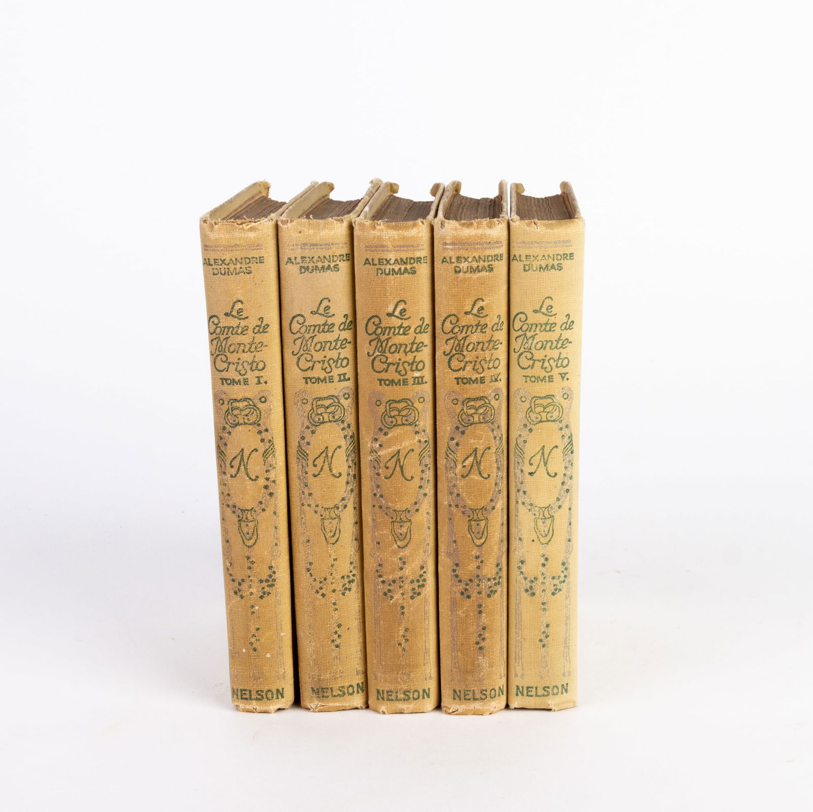 Alexandre Dumas Monte Cristo Books in Art Nouveau Binding (1 of 15)