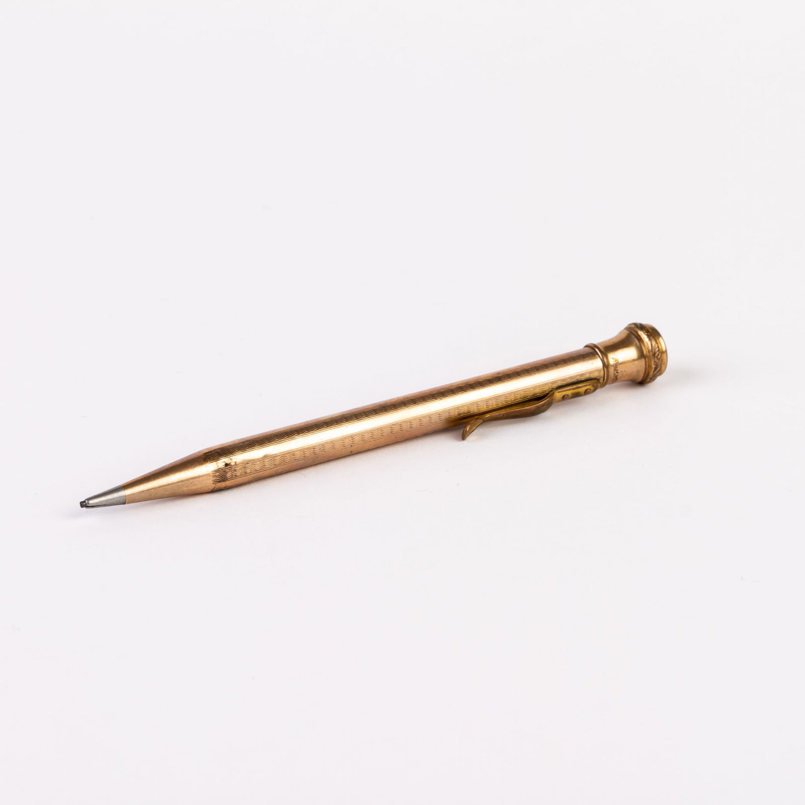 Antique Victorian English Engraved Gold Propelling Pencil (1 of 7)