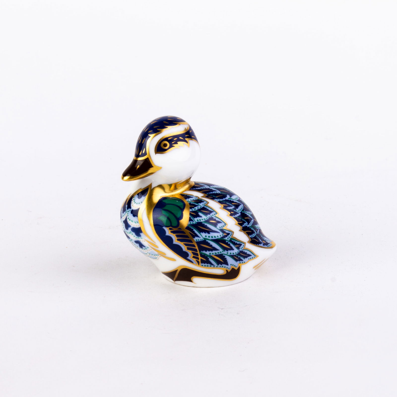 Royal Crown Derby 24K Gold Porcelain Paperweight Duck (1 of 5)