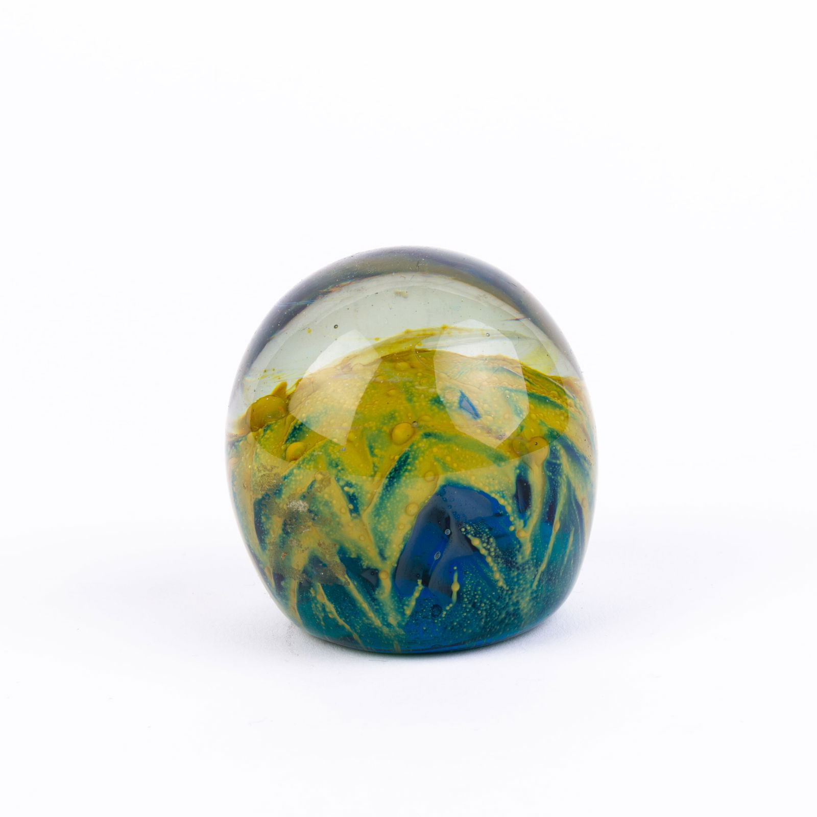 Signed Mdina Maltese Designer Glass Paperweight (1 of 6)