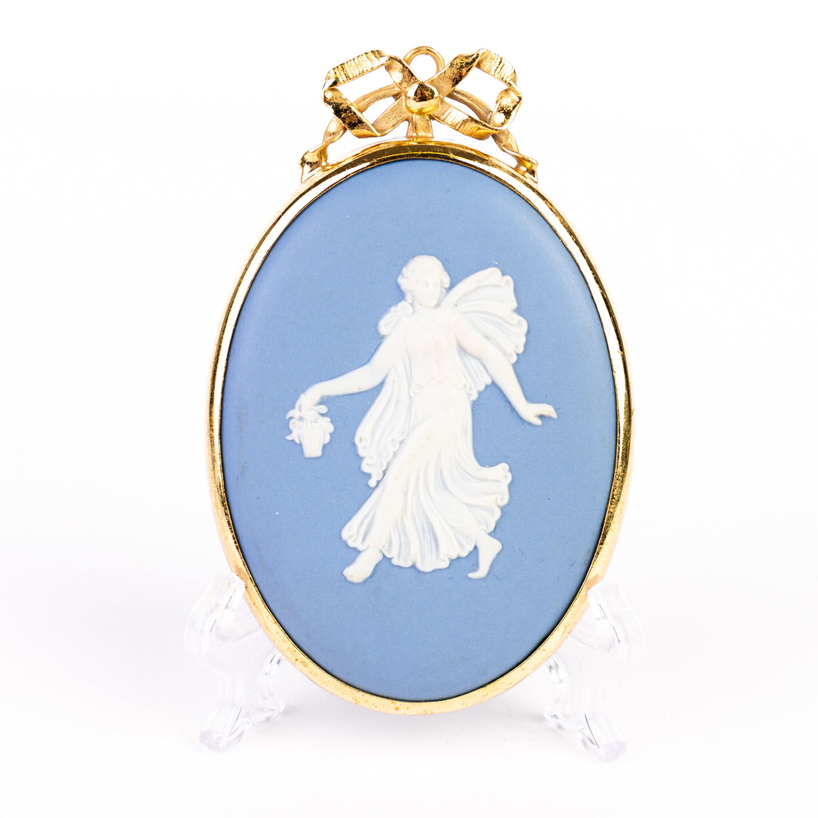 Wedgwood Jasperware Dancing Hours Portrait Plaque: DIMENSIONS APPROX 9x5.5x1CM.