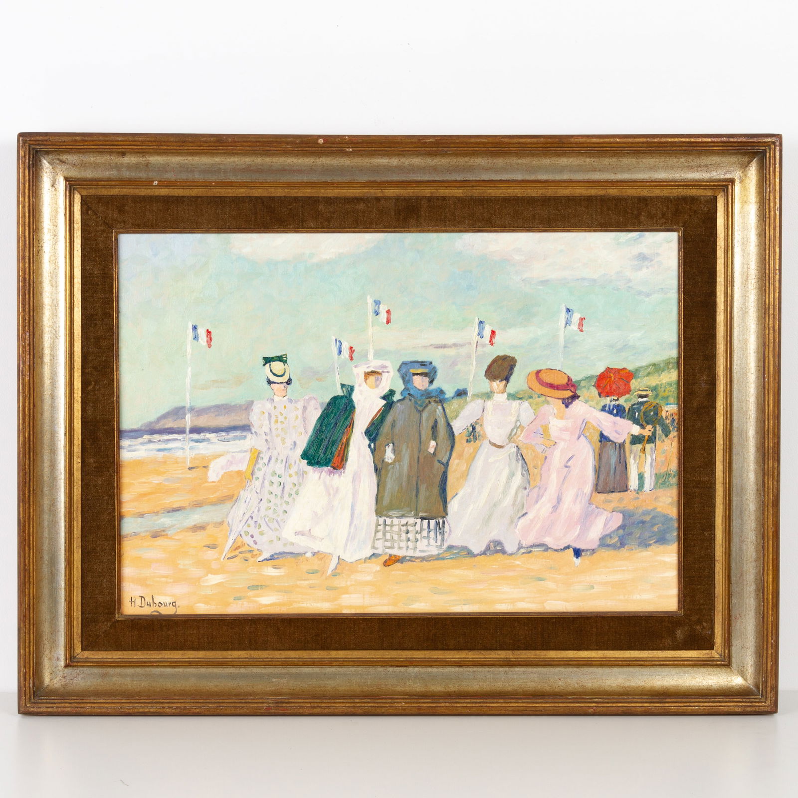 H?l?ne Dubourg Belgian Impressionist Oil Painting Beach Scene (1 of 5)