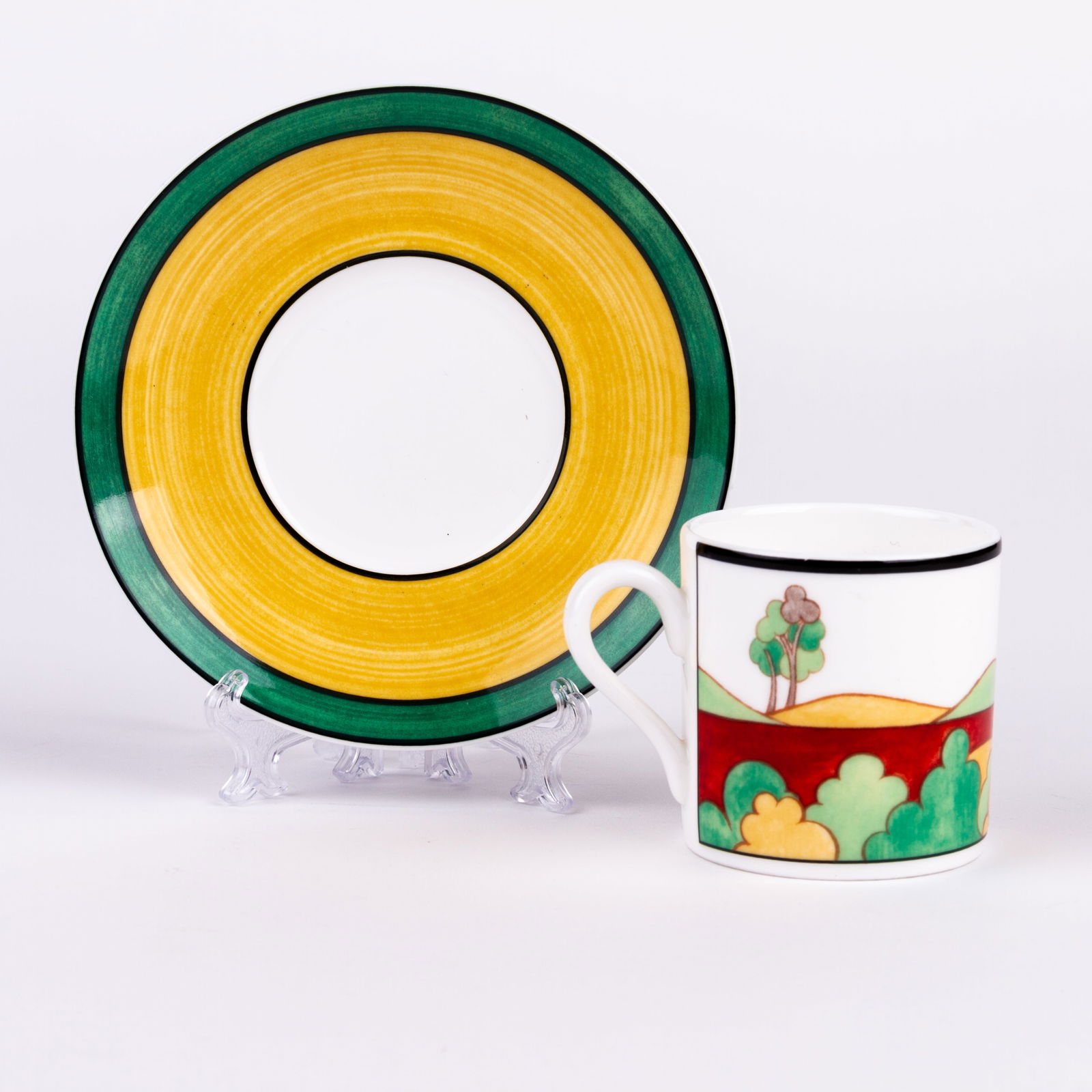 Clarice Cliff by Wedgwood Bizarre "Brookfields" Cup & Saucer (1 of 8)