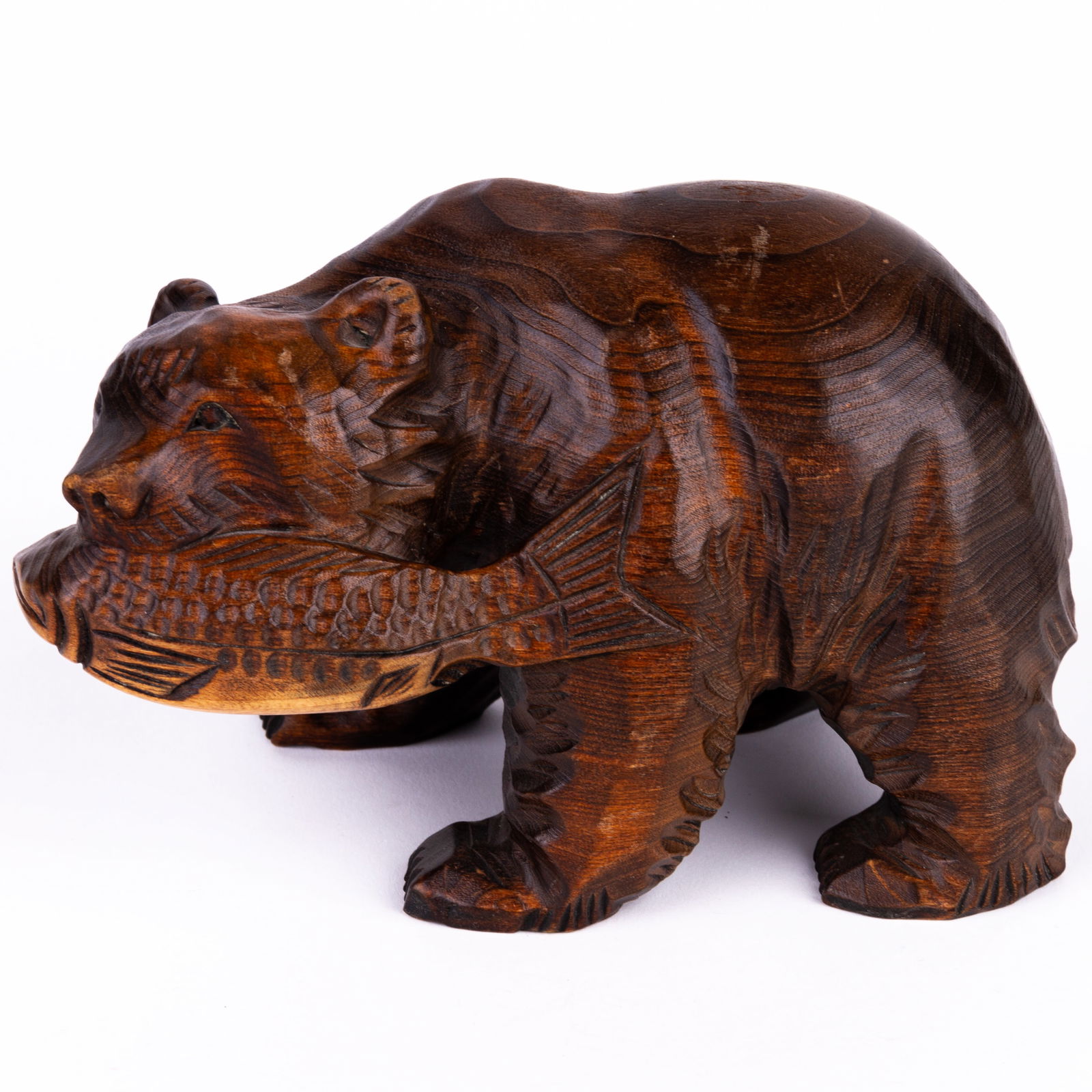 Black Forest Carved Wood Bear Figure ca. 1900 (1 of 5)