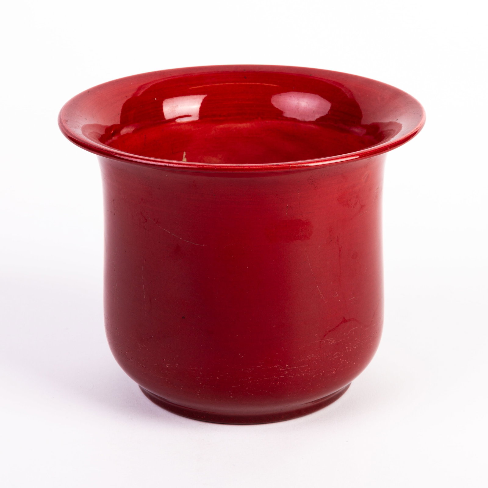 Bretby Art Pottery Sang de Boeuf Vase: DIMENSIONS APPROX 19x19x15.5CM.