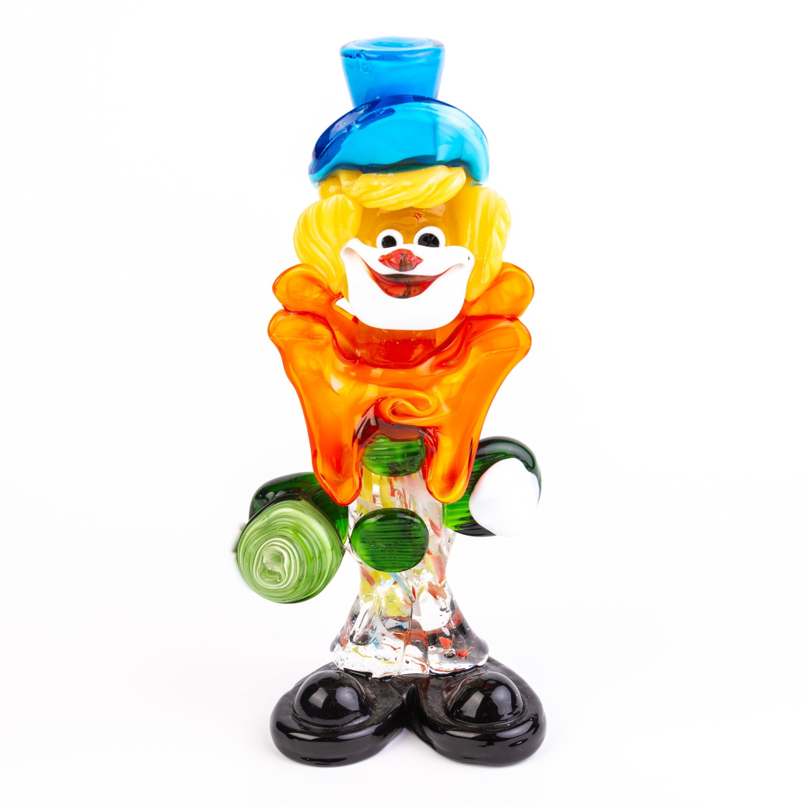 Murano Venetian Glass Designer Vintage Clown Sculpture: DIMENSIONS APPROX 13x9x26CM.