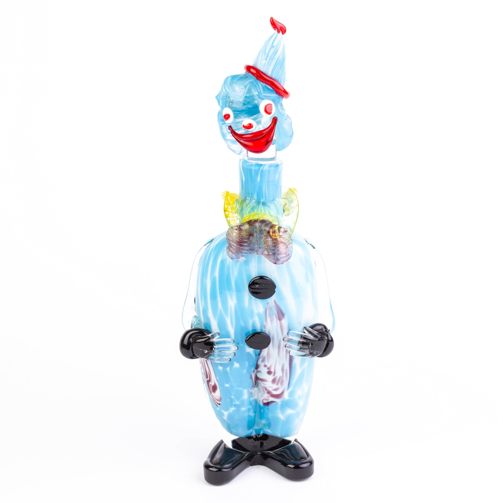 Murano Venetian Glass Designer Vintage Clown Sculpture: DIMENSIONS APPROX 15x10x41CM.