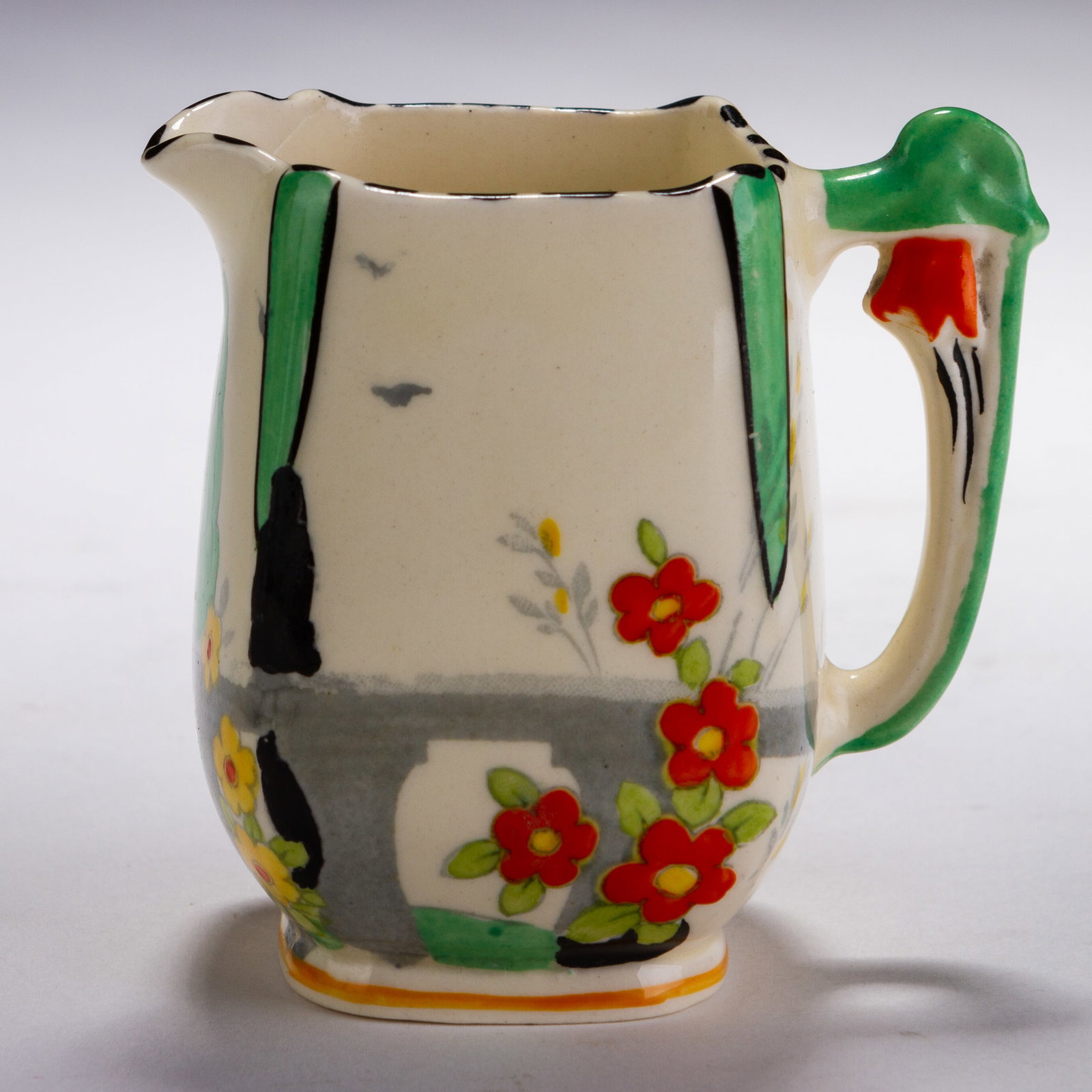 Art Deco Burleigh Porcelain Cream Jug: MEASURING APPROX 7.5 X 7.2CM HIGH.