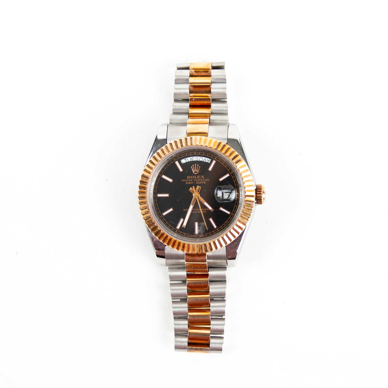 Rolex Oyster Perpetual Day-Date Men's Repro Watch: DIMENSIONS APPROX 4x10x1CM.